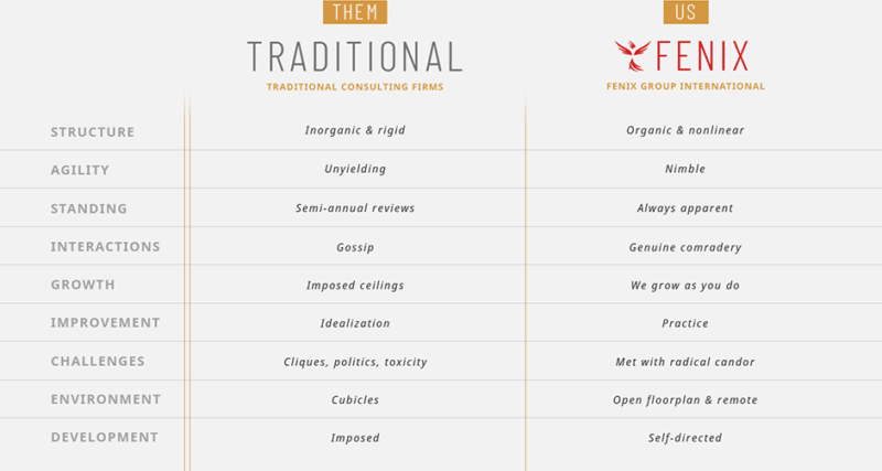 fenix comparison chart